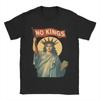 No Kings Protest Art T Shirts for Men Pure Cotton Casual T-Shirt Crewneck  Tee Shirt Short Sleeve Clothing Gift