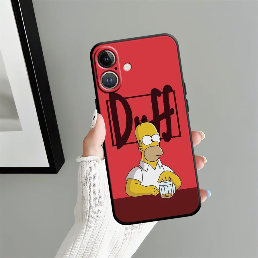 Чехол для телефона Funda для iPhone 13 Mini 12 14 17Air SE 7 8 17 16 Pro Max 11 X XS XR 15 Plus Fun S-simpsons