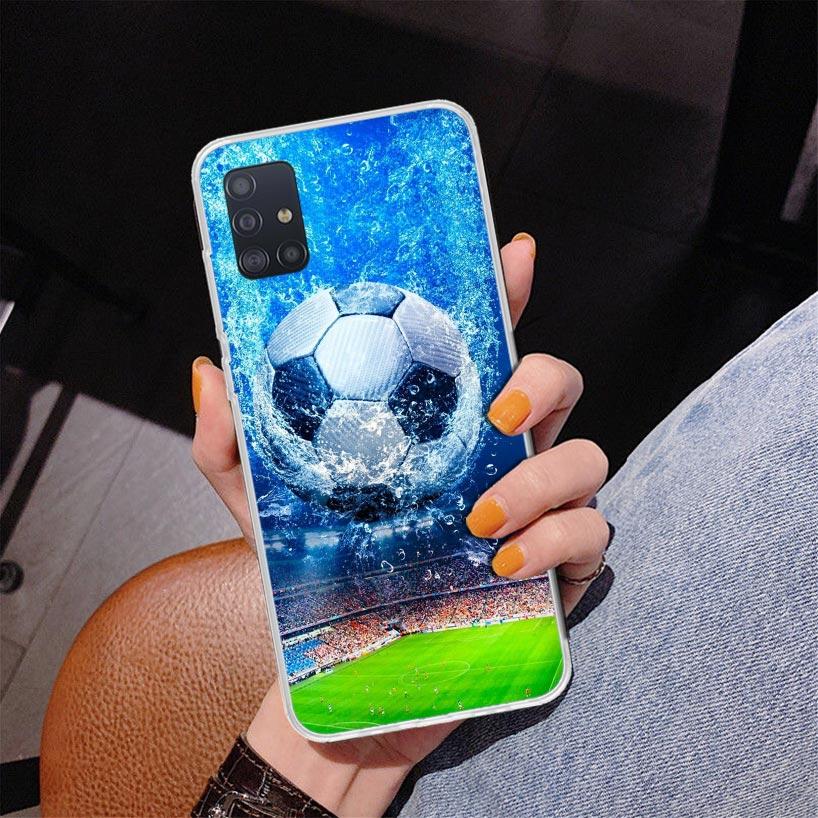 Чехол для телефона с дизайном футбольного мяча для Samsung Galaxy A52 A32 A22 A12 A51 A31 A50S A30S A20S A10S Note 20 Ultra 10 Plus S10