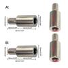 2 Pieces Chrome Arcade Joystick Shaft Extender Game Controller Joystick Extension Rod Screw for SANWA/Seimitsu Joystick