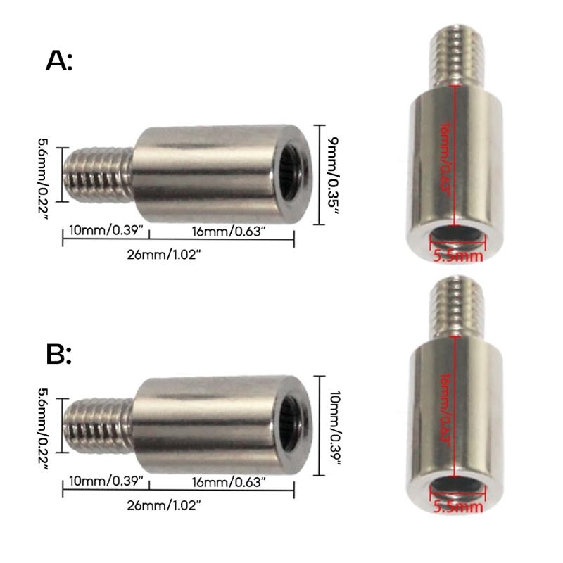 2 Pieces Chrome Arcade Joystick Shaft Extender Game Controller Joystick Extension Rod Screw for SANWA/Seimitsu Joystick