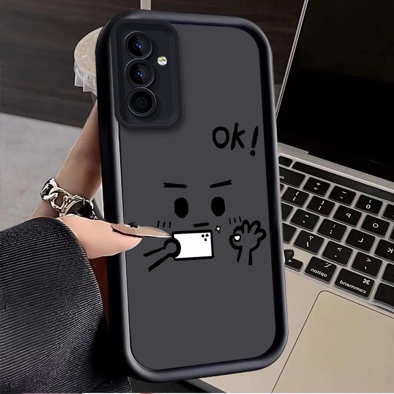 Чехол с нарисованным лицом Хе-хе для Samsung Galaxy A53 A50 A50S A36 5G A35 A34 A33 A32 A30 A26 A24 A23 A22 A20 A16 A15 A13 4G