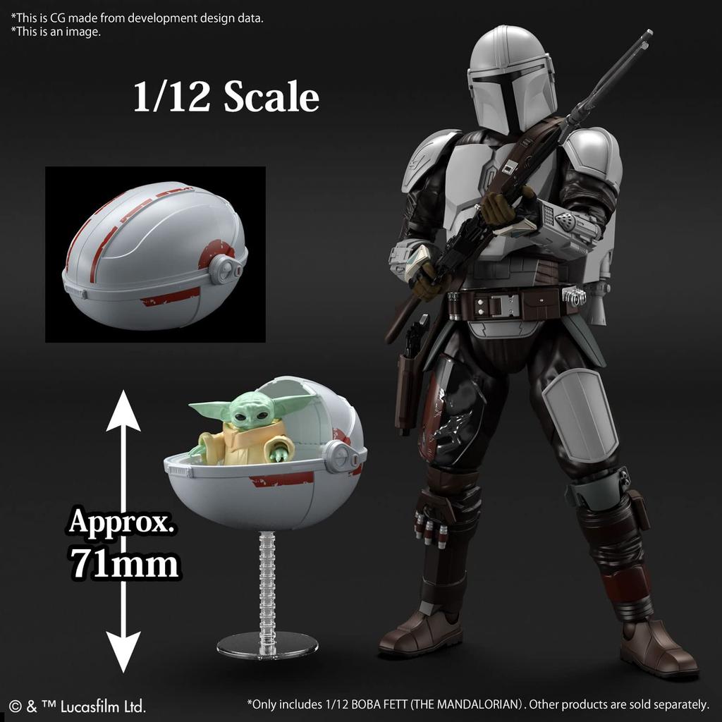 Bandai Hobby Mandalorian Glog Bandai Spirits Star Wars Character 1/4 Scale Plastic Model Kit