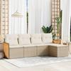VidaXL Garden Lounge Set with Cushions 5 Pcs Beige Braided Resin 3260000