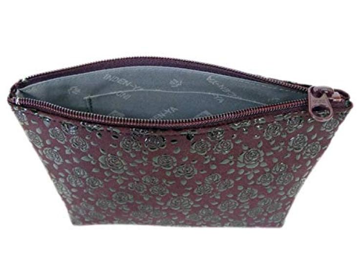 Inden 4 Pouch 4405 Фиолетовая оленья кожа x черный лак Rose petite 10 см x 17 см x 1 внутренний карман Косметичка [Indenya] Нет. 4.5cm