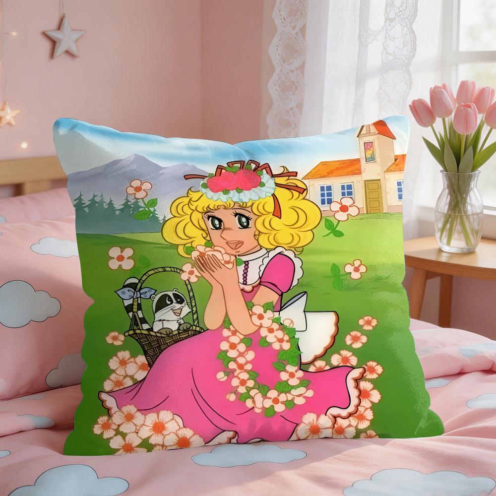 CCandy Candy Anime Cushion Cover Square Short Plush Pillow Case Living Room Sofa Home Decor Funda X