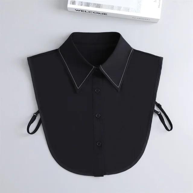 New Women White Lace Fake Collar Vintage Shirt Detachable Collar Front Tie Men Lapel Blouse Top Sweater Cotton False Collars