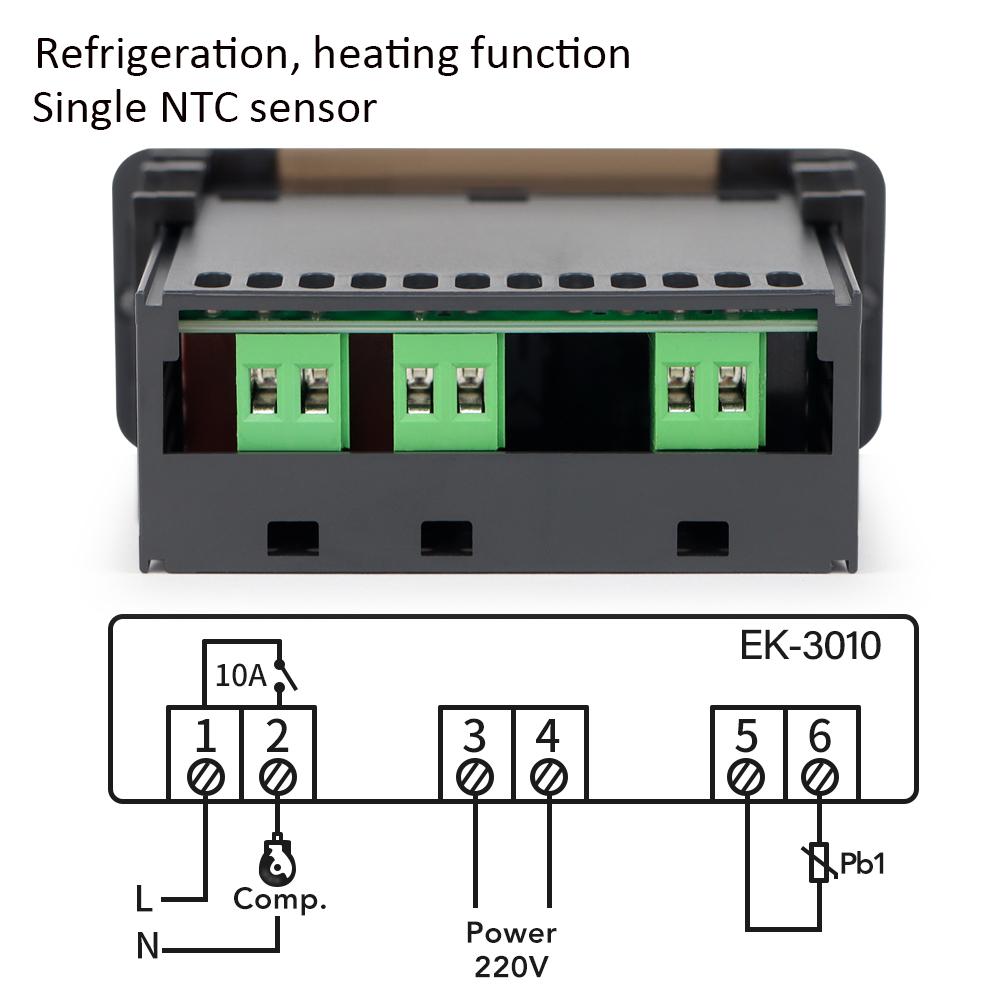 EK-3010/EK-3020/EK-3030 Светодиодный цифровой термостат Регулятор температуры Терморегулятор Сигнализация размораживания системы охлаждения