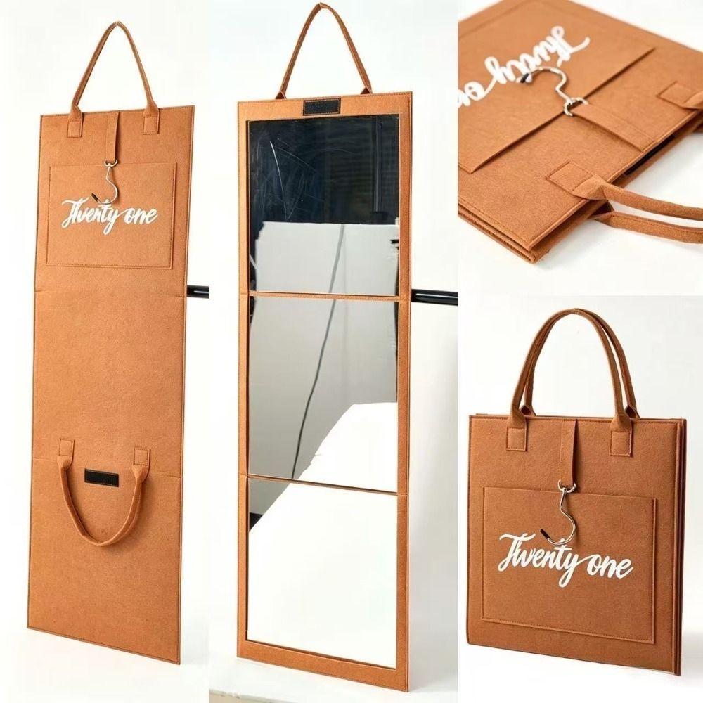 Thoughtful Protection Foldable Full-Length Mirror Multifunctional Makeup Mirror  Camping