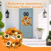 Fall Wreath For Front Door Wreath With Artificial Pumpkin