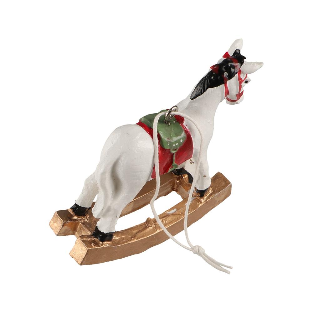 Смола Рождественская Подвесная Фигурка Лошади Красочная Расписная Лошадка-Качалка Подвесное Украшение Дети