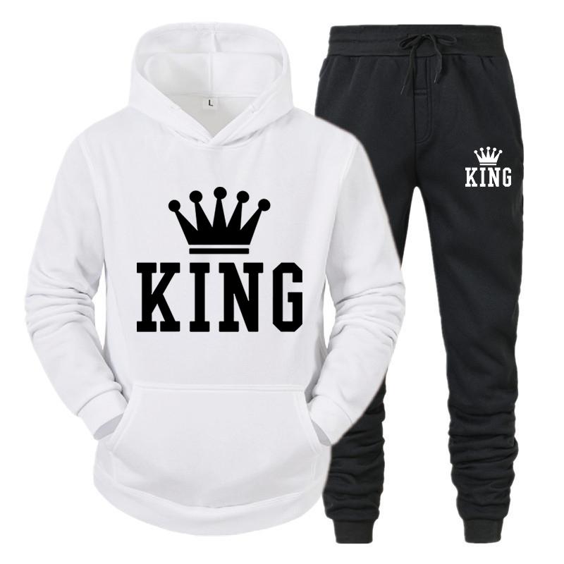 Спортивный костюм King, мужские комплекты, зимние толстовки, брюки, 2 шт., толстовки для бега, мужская осенняя толстовка, спортивный костюм