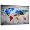 Canvas Print Coloured World Map