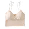 Ice Silk Seamless Padded Tube Top: Thin Straps, Wireless, Women's Sports Bra