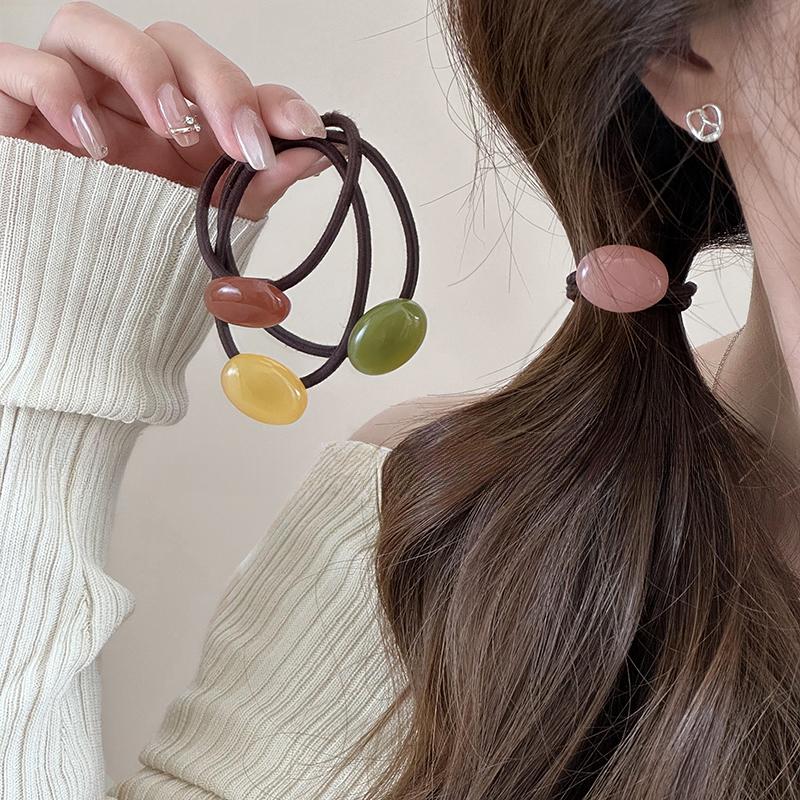 Резинки для волос для женщин и девочек, однотонная эластичная повязка на голову, держатель для хвоста, женские аксессуары для волос, резинки для волос