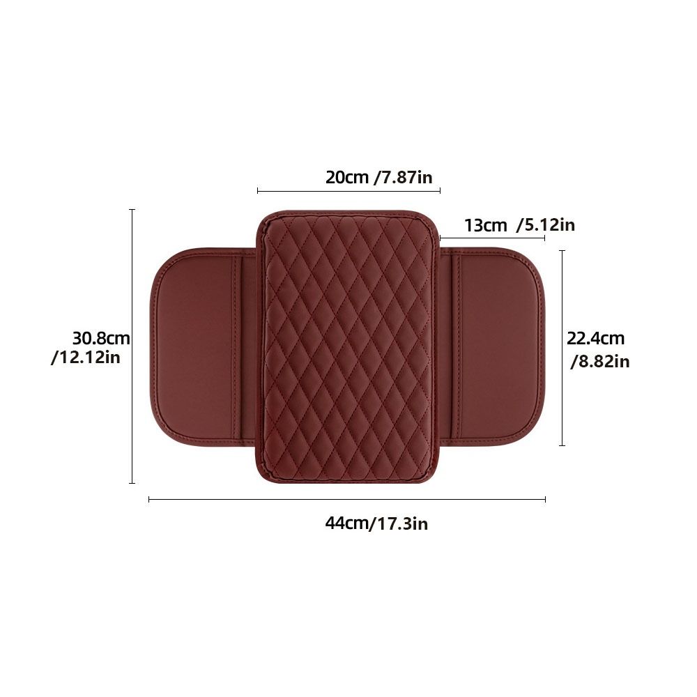 PU Leather Car Armrest Pad Antifouling Arm Rest Protector Mat Car Armrest Mat Center Console