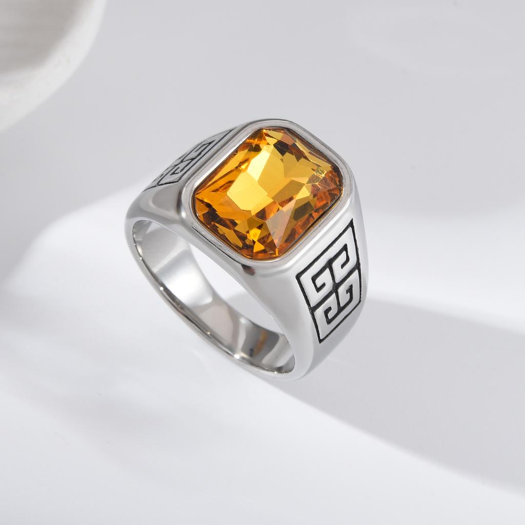 A3485 Мужские высококачественные кольца для часов из нержавеющей стали 316L с ониксом, классический трендовый ювелирный продукт