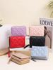 Korean Fashion Embroidered Heart Women's Tri-fold Short Wallet & Coin Purse