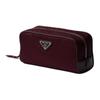 Prada Speedrock Enamel Metal Triangle Logo Nylon Clutch Men's Burgundy