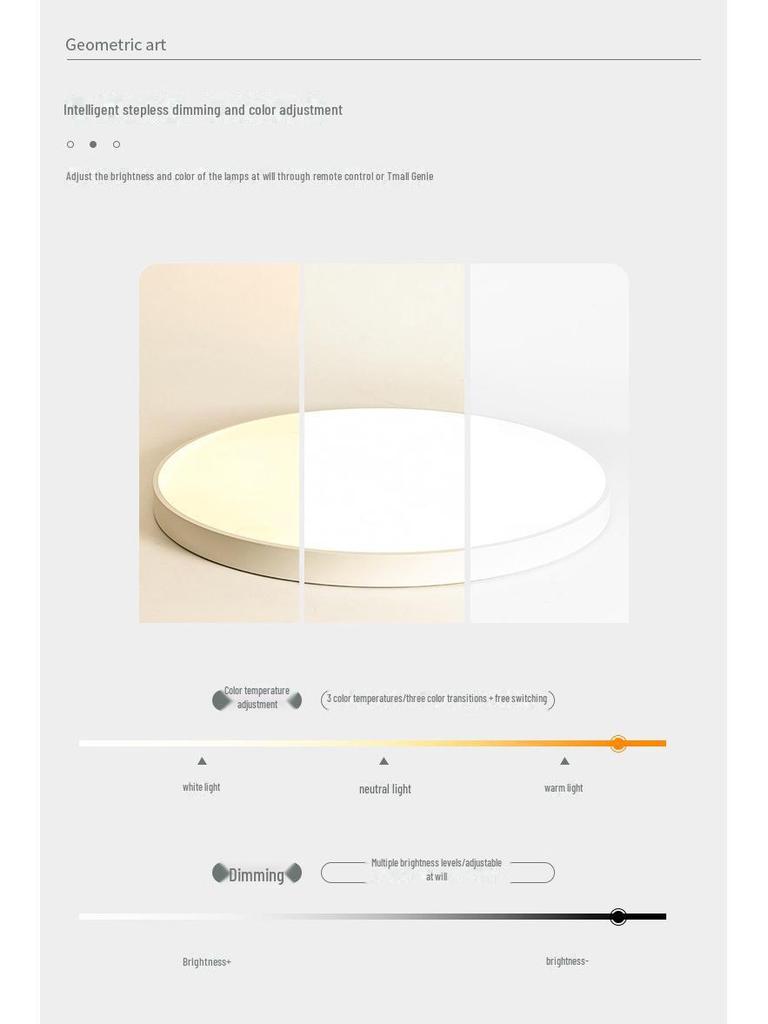Умный светодиодный потолочный светильник для защиты глаз, спальня и гостиная, минималистичный дизайн Macaron