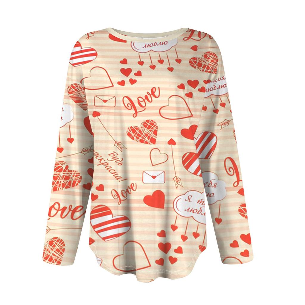 Женская модная повседневная футболка с круглым вырезом и длинным рукавом с рождественским принтом