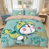 Japanese Anime Dora-emon Quilt Duvet Pillowcase 3D Printed D-Doraemon Bedding Set Duvet Cover for Children and Girls Boys Teen