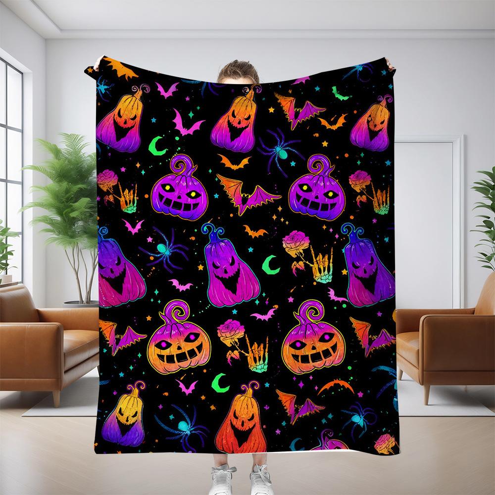 Halloween decorations Printed Blanket for Sofa Bed Travel Camping Living Room Office Conditioning Blanket for All Seasons Gifts