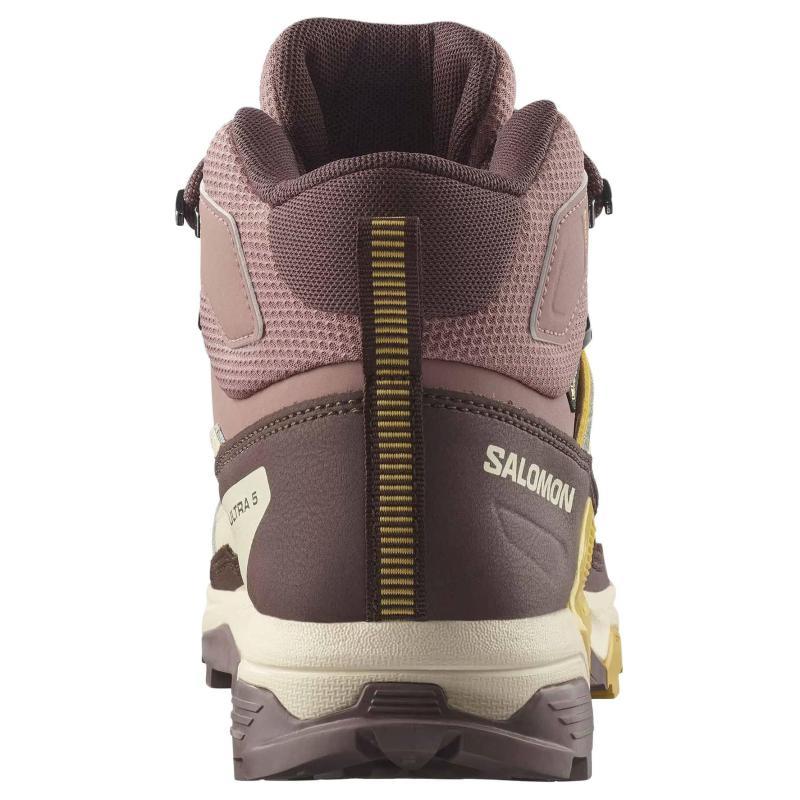SALOMON X ULTRA 5 Дышащие и Легкие Полувысокие Походные Ботинки Женские Бежево-Коричневые Кроссовки 477544