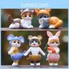 Figure Action Cat Model Collectible Toy With Bunny Ears Cute Animal Gift Decor