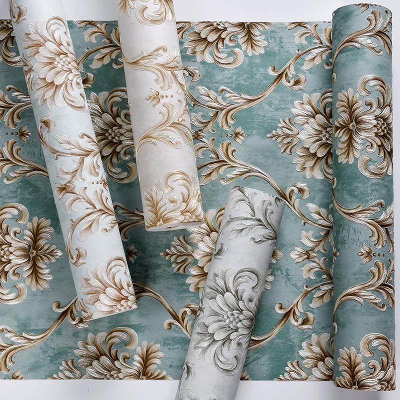 3D самоклеящиеся обои Ретро Дамаск утолщенные самоклеящиеся 3d стерео обои настенные съемные обои с цветочным принтом спальня