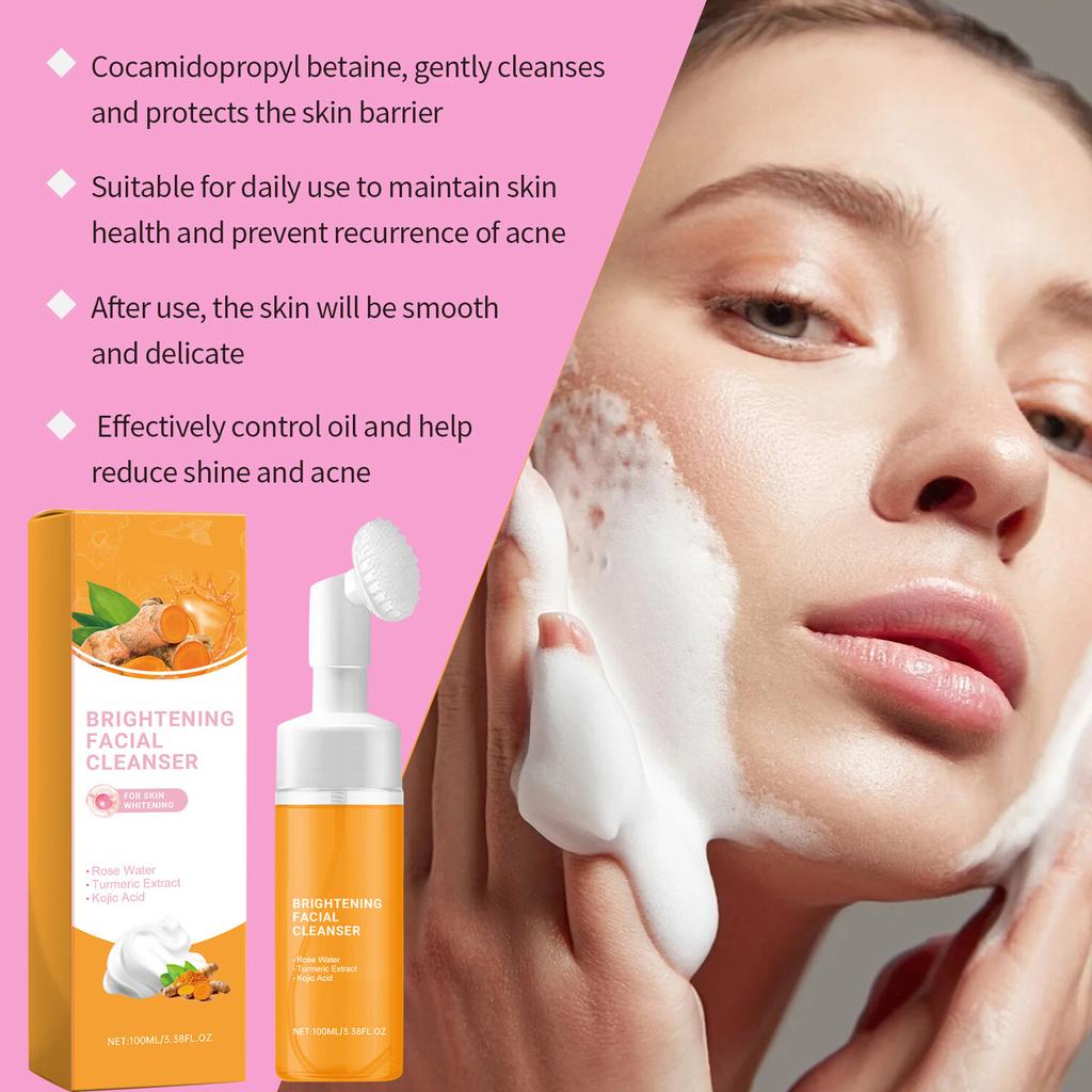 Whitening And Rejuvenating Cleansing Mousse; Cleansing Milk; Whitening Facial Cleanser 100ml