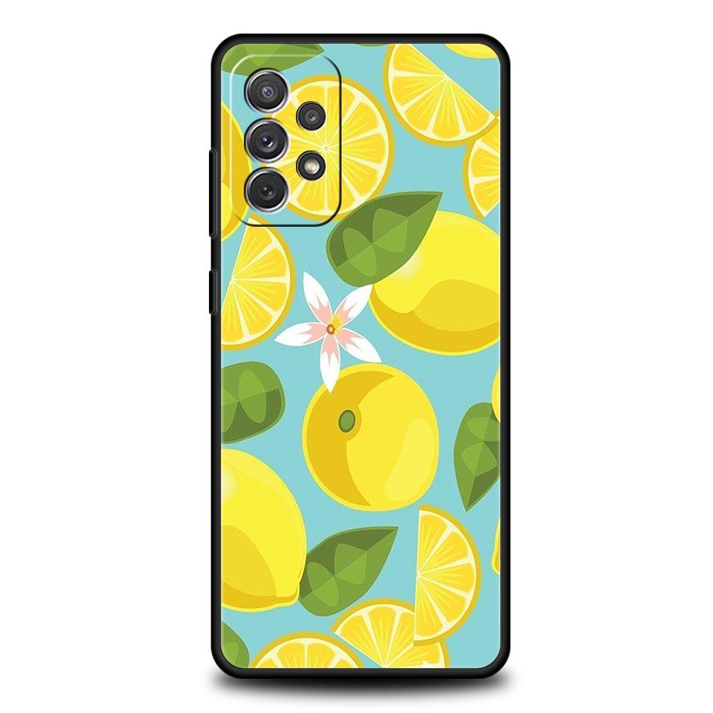 Чехол для телефона Samsung Galaxy A13 A51 A71 A41 A31 A21S A11 A01 A03S A12 A32 A52 A22 A23 A33 A53 A73 5G Cover Средиземноморский Лимон