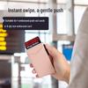 Кожаный кошелек с RFID-защитой: Минималистичный металлический картхолдер для женщин