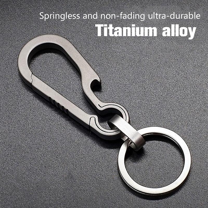 Titanium Buckles Outdoor Tool Titanium Alloy Keychain Tiranium Buckle Key Ring
