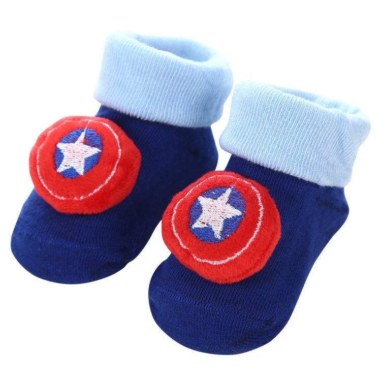 В НАЛИЧИИ 0-12 месяцев Новорожденные Новые Мультяшные Нескользящие Объемные Кукольные Детские Носки Полосатые В горошек Милые Детские Носки