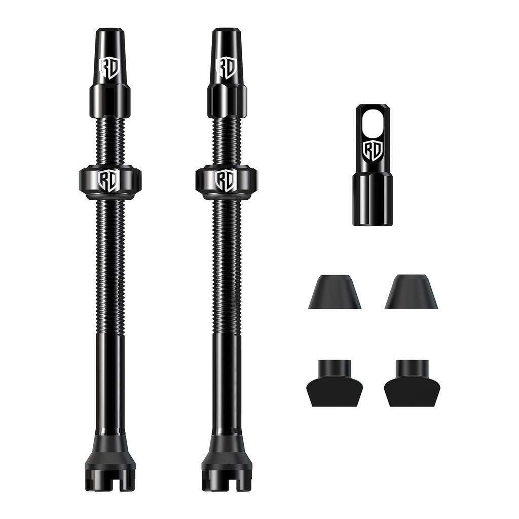 RACEDUEL Bike Tubeless Valve 44MM 60MM 80MM Bicycle Tubeless Presta Valves Aluminium Alloy CNC Valve for Tubeless Road MTB2