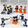 City Series Police Chase Fugitives Scene Doll Children Building Blocks Toy