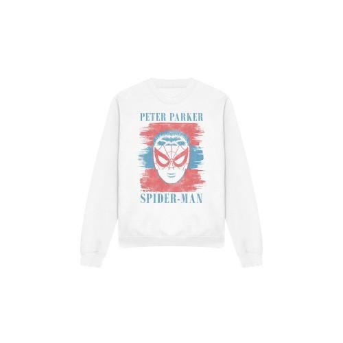 Spider-Man Unisex Adult Peter Parker Striped Sweatshirt