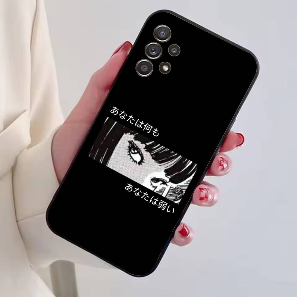 Чехол для телефона Tomie в стиле Террор, Жесткий, Черный Силикон, Мягкий, Для Samsung S25,S24,S21,S22,S23,S30,Ultra,S20,Plus,Fe,Lite
