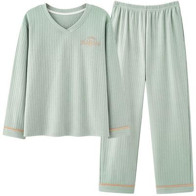 Женский костюм из 2 предметов, хлопковая пижама, футболка и брюки, хлопковый свободный повседневный летний костюм из двух предметов, топ и брюки