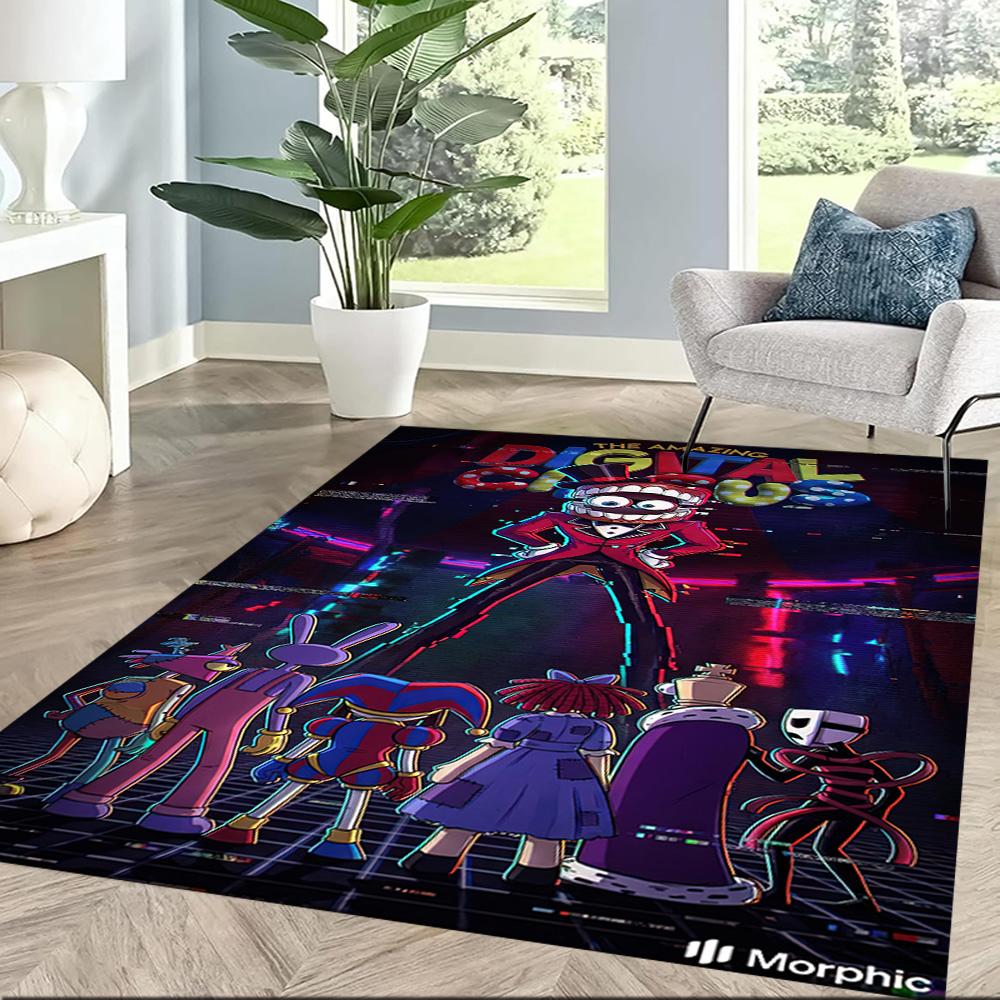 Digital Circus Area Rug Suitable for Dormitory Hallway Bedrooms Entryway Antislip Carpet Anime Office Decor Perfect Gift for Women/Men