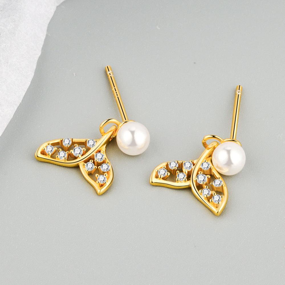 925 Sterling Silver Heart Hoop Earrings Stud Earrings Silver Women Star Butterfly Earrings for Women Jewelry Gift E357