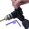 Portable 90° Three Jaw Chuck Corner Impact Drill Adapter Right Angle Bend Extension Chuck Drill Adapter for Tool Accessories