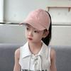 Kids Baseball Caps for Boys Girls Sun Hat Love Heart Hollow High Ponytail Caps Children Adjustable Baseball Caps for 4-12 Years