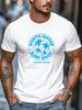 Unisex Hawaii Palm Tree Surf Print Crew Neck Short Sleeve Oversized Tee Beach Street Male Casual Breathable Summer Basic Daily Top