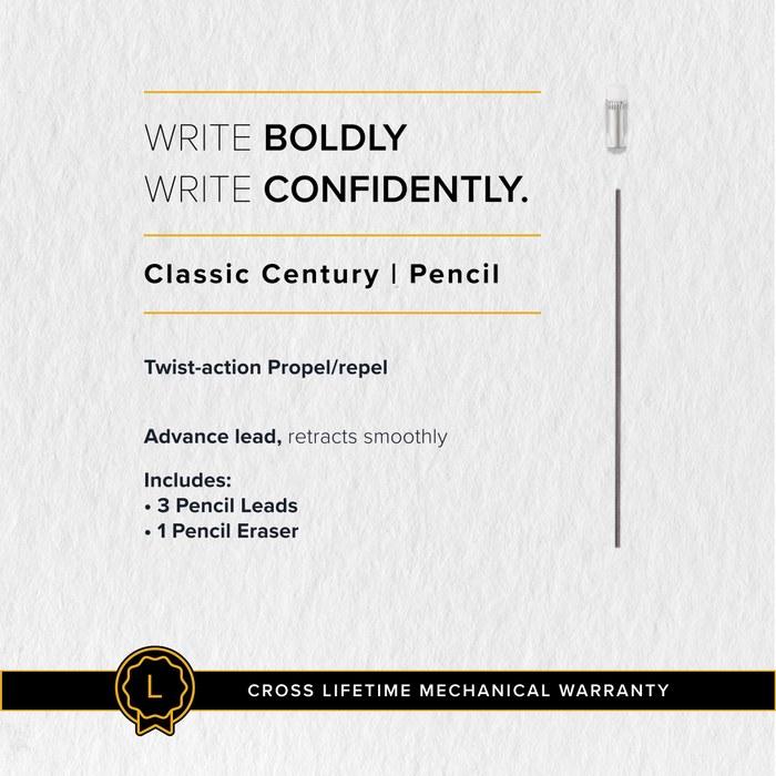 Механический карандаш Cross Classic Century Глянцевый Хром 0.7 мм - Премиальная Подарочная Коробка