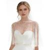 Front Short Long Back Evening Dresses Scarves Pearl Mesh Scarf  Ladies/Girls