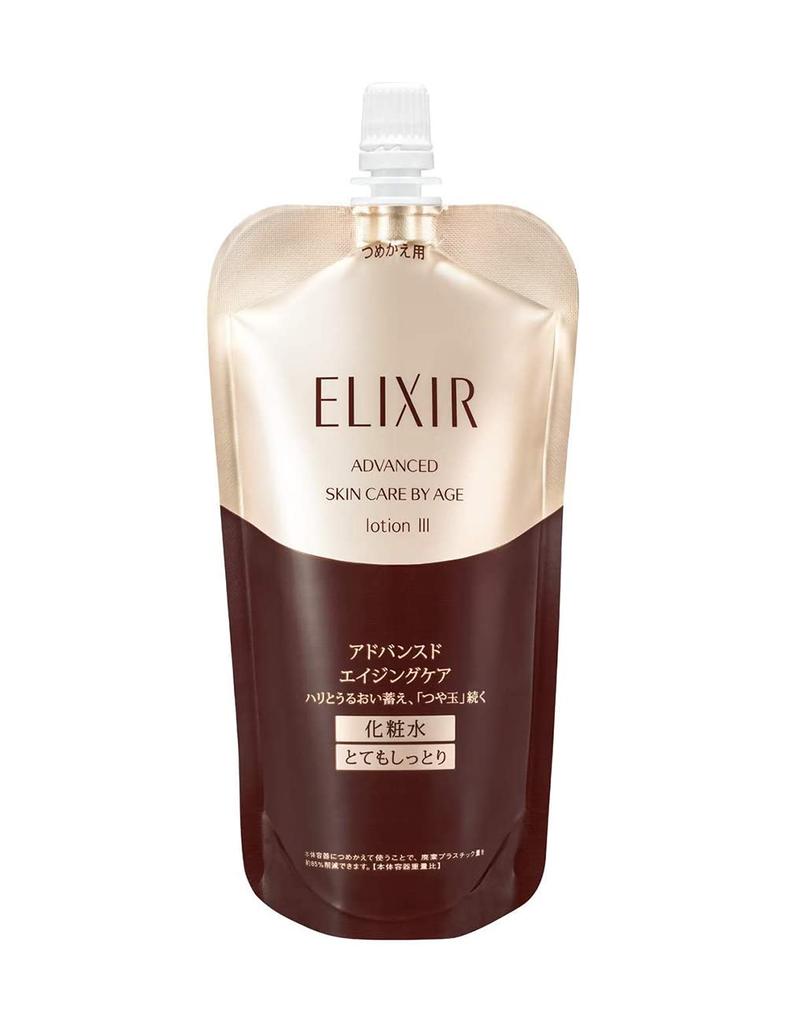 ELIXIR ADVANCED Lotion T 3 Moist 150 мл Сменный лосьон Укрепляющий увлажняющий Tsuyadama Aging Care Shiseido (Очень Тип)