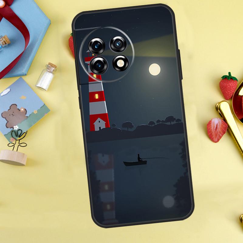 Абстрактное искусство шоссе маяк Чехол для OnePlus 13R 12R 10R 15 13 12 11 10 9 13T 10T 8T Nord CE 5 2 3 4 Lite N20 N30 Обложка