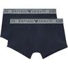 Emporio Armani Мужские боксеры с принтом логотипа SS24, 2 шт., темно-синие 111769-4F720-06236